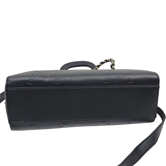 Steve Madden Blisha Black Satchel Handbag Purse Gold Hardware Nwt Leather Straps - Picture 5 of 8